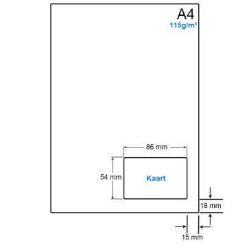 A4 Papier met 1 kaart - WS41151VA