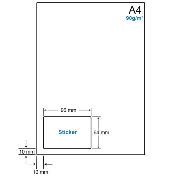 A4 Papier met etiket WS4901C