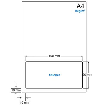 A4 Papier met 1 etiket - WS4901D