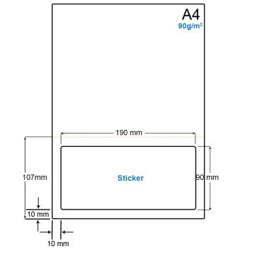 A4 Papier met 1 etiket - WS4901DP