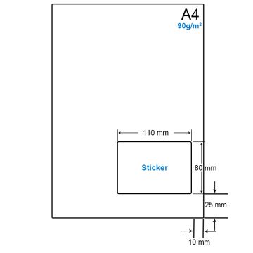 A4 Papier met 1 etiket - WS4901G