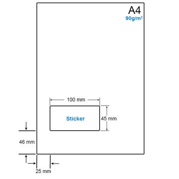 A4 Papier met 1 etiket - WS4901H