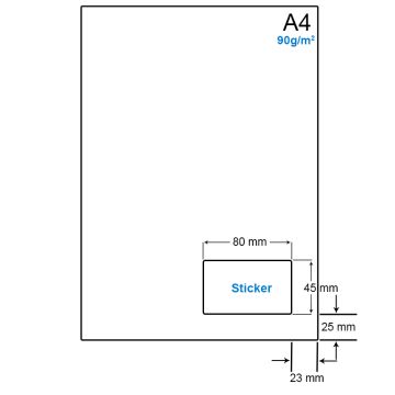 A4 Papier met 1 etiket - WS4901K