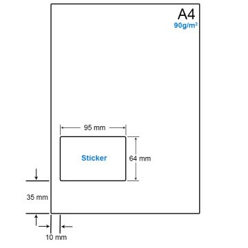 A4 Papier met 1 etiket - WS4901L