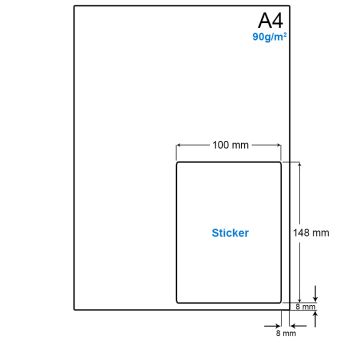A4 Papier met PostNL pakket label (A6 formaat etiket) - WS4901LP