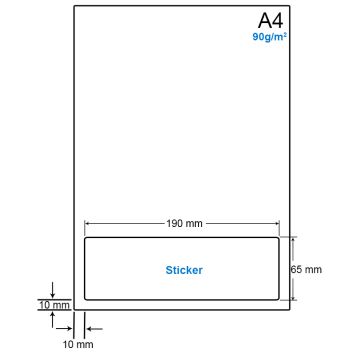 A4 Papier met 1 etiket - WS4901N