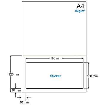 A4 Papier met 1 etiket - WS4901OP