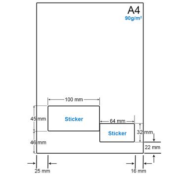  A4 Papier met 2 etiketten - WS4902B