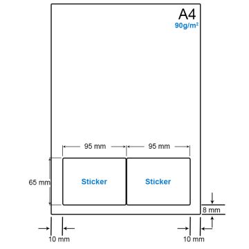 A4 Papier met 2 etiketten - WS4902E