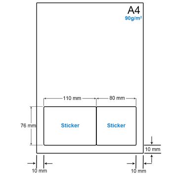 A4 Papier met 2 etiketten - WS4902F