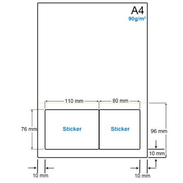 A4 Papier met 2 etiketten - WS4902FP