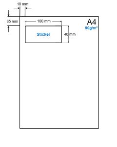 A4 Papier met 1 sticker - LW4901S