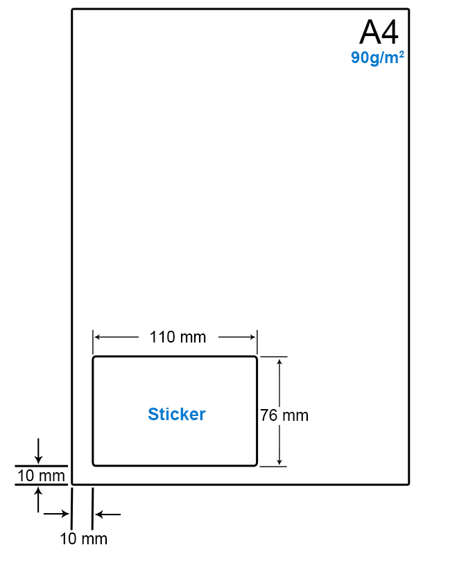 A4 papier met geintegreerde adresetiket